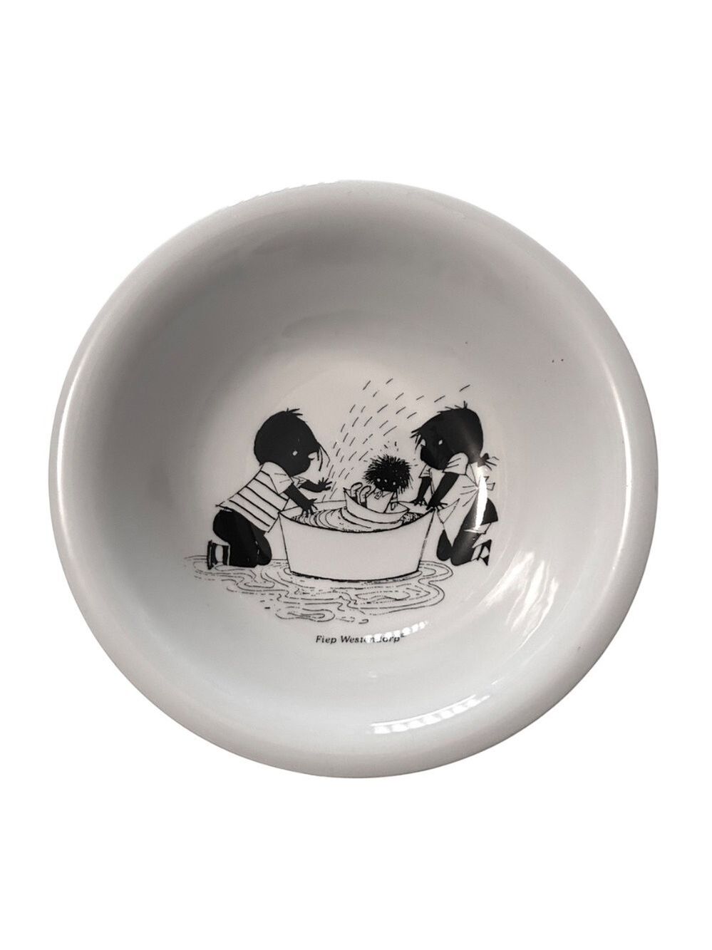 Vintage Ceramic Bowl with Art by Dutch Artist Fiep Westendorp